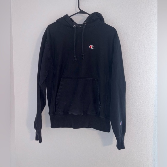 Champion Reverse Weave Hoodie C Logo Black - Picture 5 of 10